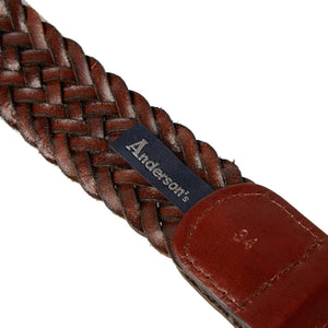 Anderson's Braided Leather Belt Light Brown.