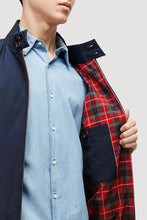 Load image into Gallery viewer, Model wearing Baracuta - G9 Harrington Jacket in Navy.
