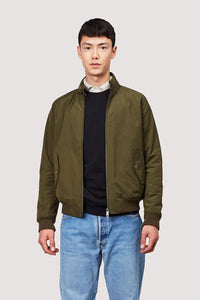 Model wearing Baracuta - G9 Harrington Jacket in Beech.