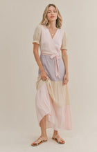 Load image into Gallery viewer, Model wearing Sadie &amp; Sage - Beach Town Tiered Maxi Dress in Pink Multi.
