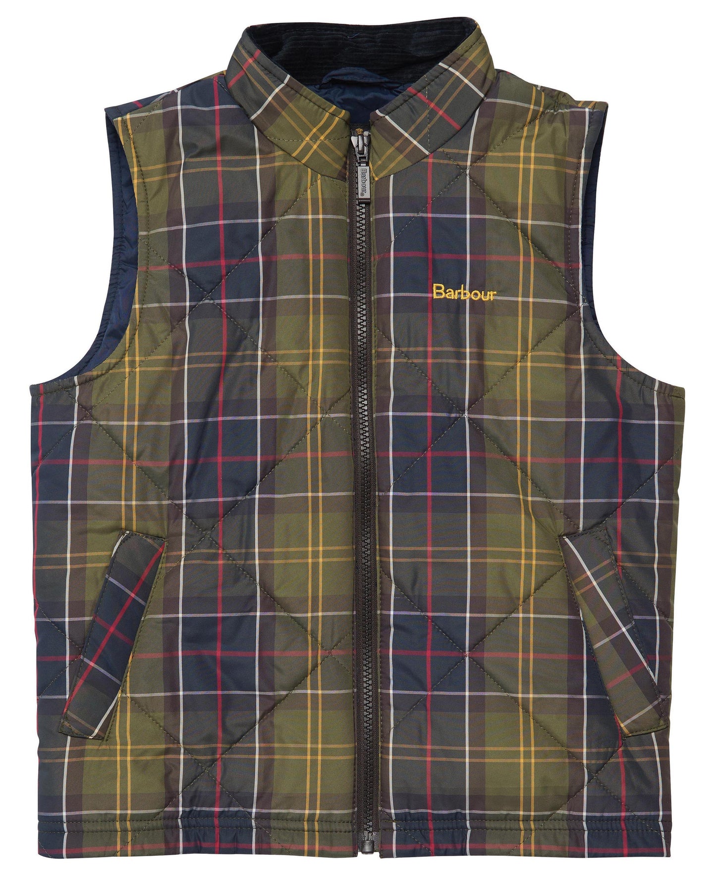 Barbour Finn Youth Gilet in Classic Tartan.