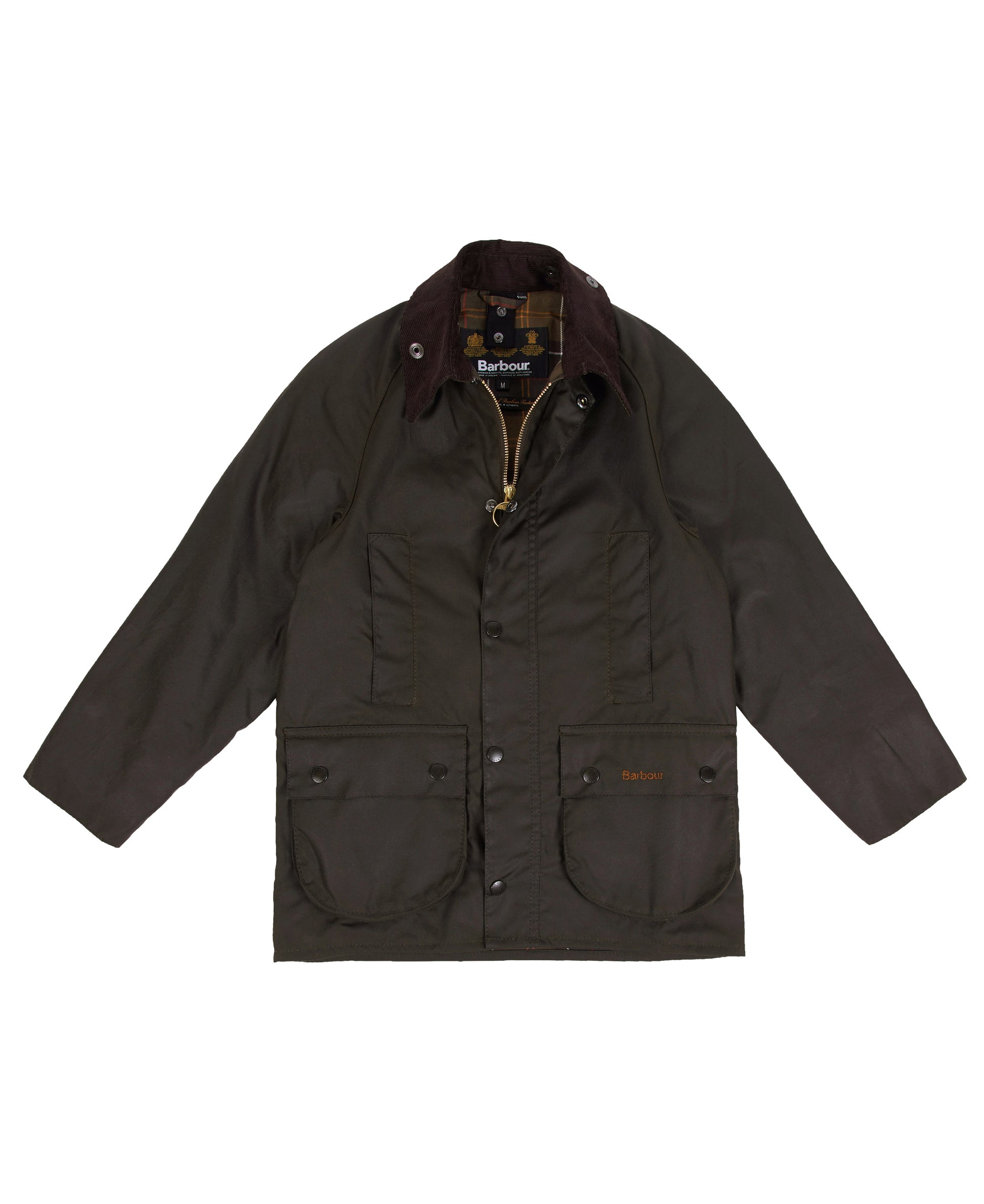 Barbour Youth Beaufort Jacket in Olive.