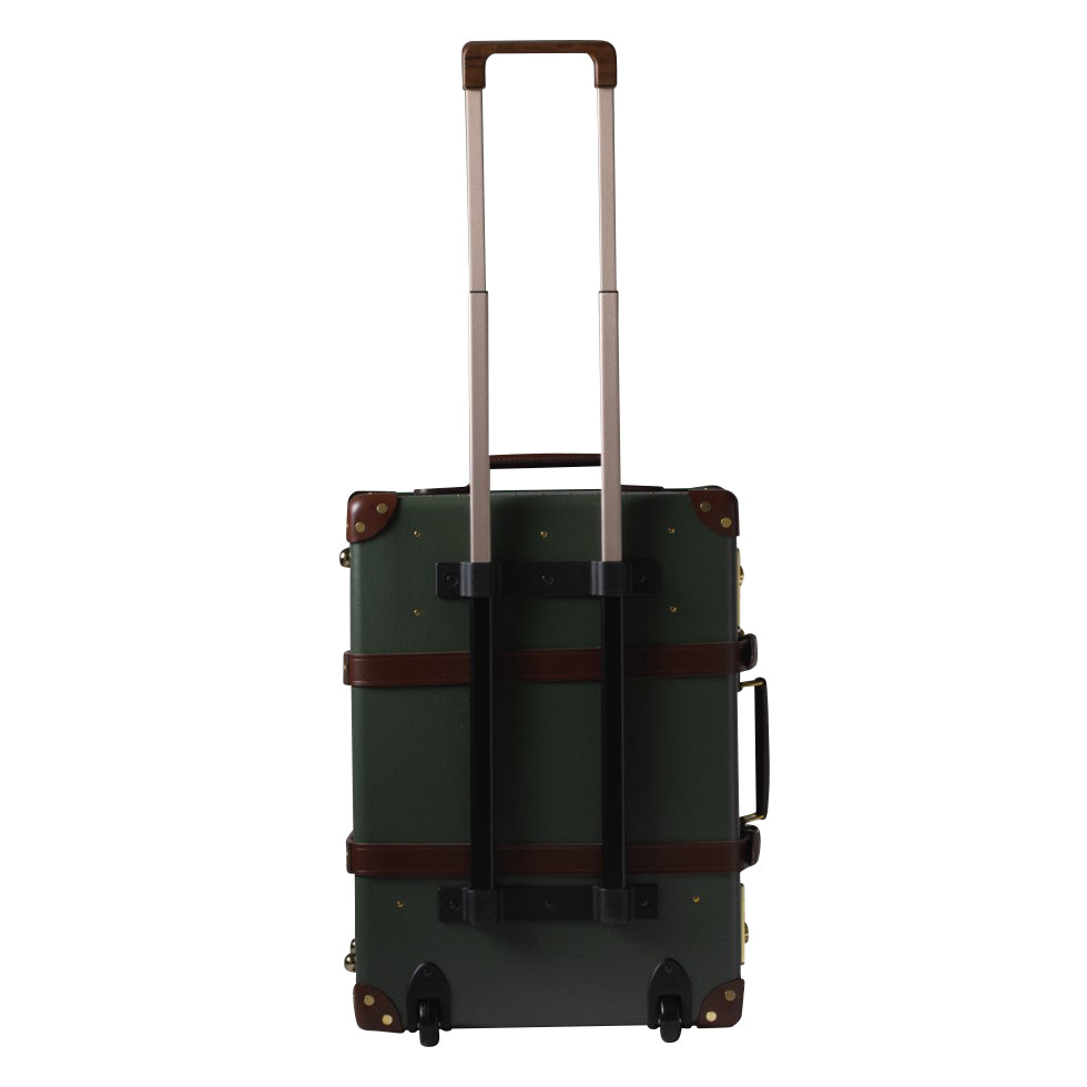 Globe-Trotter Centenary 20" Trolley case back view with handles extended.