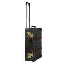 Load image into Gallery viewer, Globe-Trotter Centenary 20&quot; Trolley case with handles extended.
