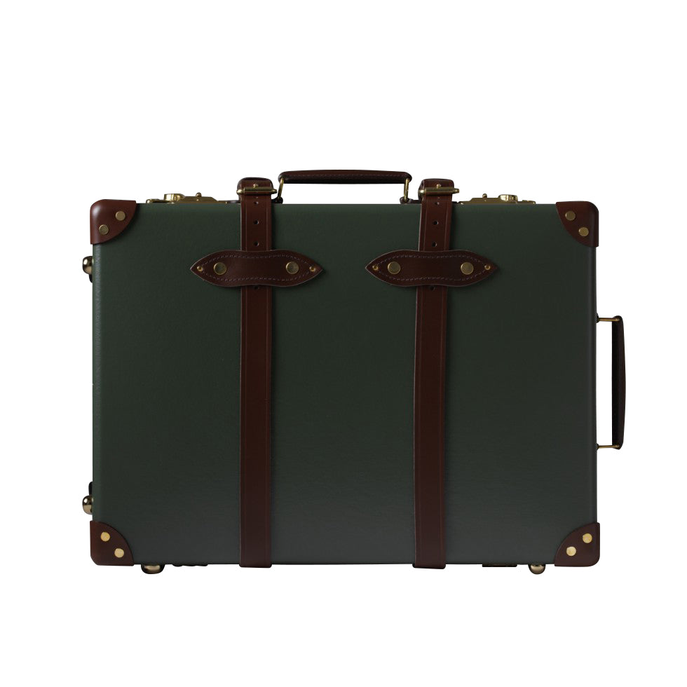 Globe-Trotter Centenary 20" Trolley case in green/brown.