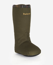 Load image into Gallery viewer, Barbour Wellington Boot Dog Toy in Green.
