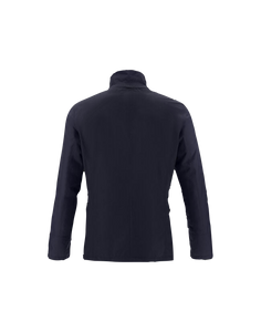 Model wearing Herno Men's Laminer Blazer in Blue - back.