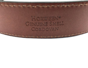 LaRossa Horween Shell Cordovan belt in whiskey.