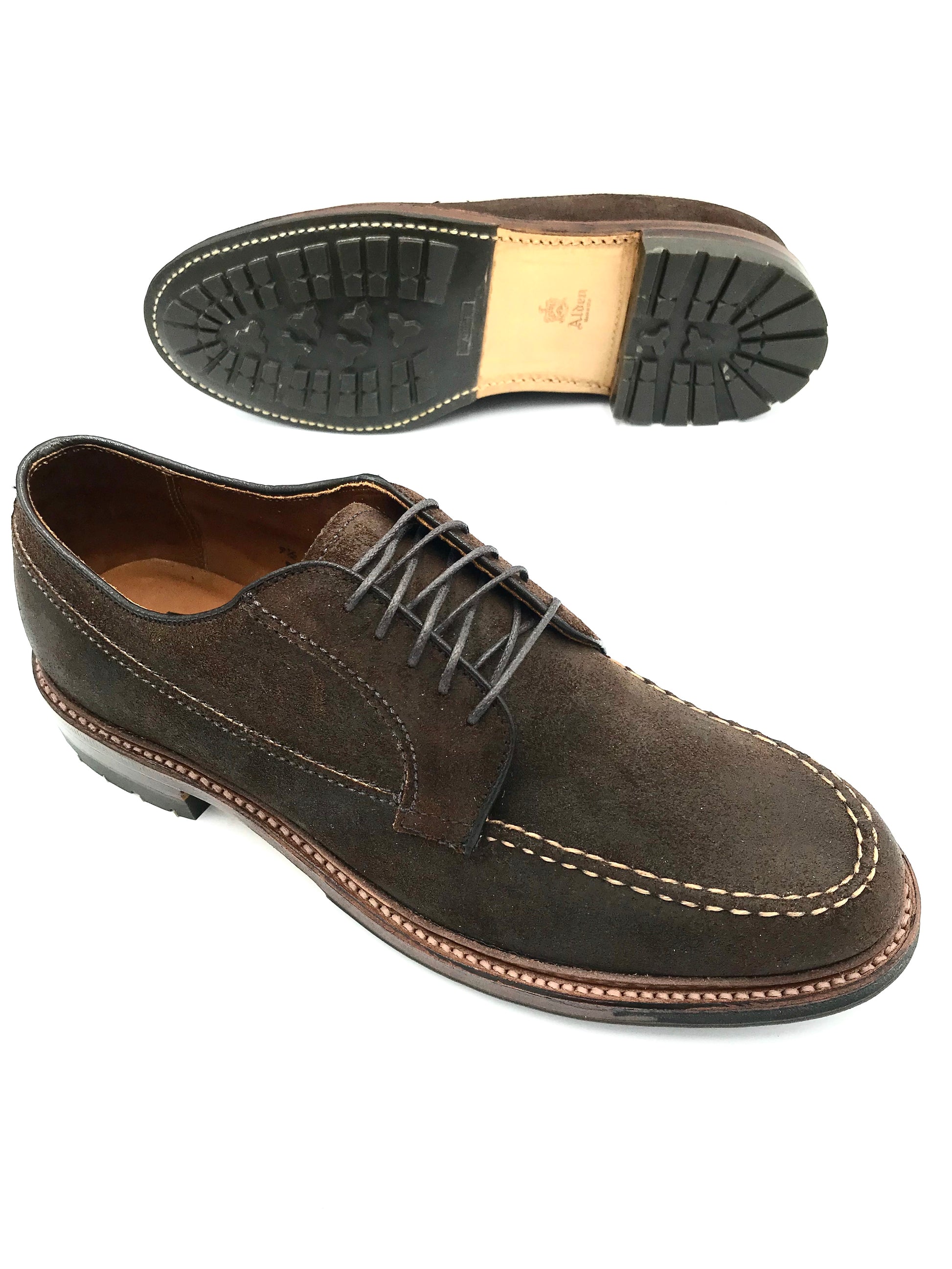 LaRossa Shoe and Alden mocc toe speical make up in tobacco chamois.