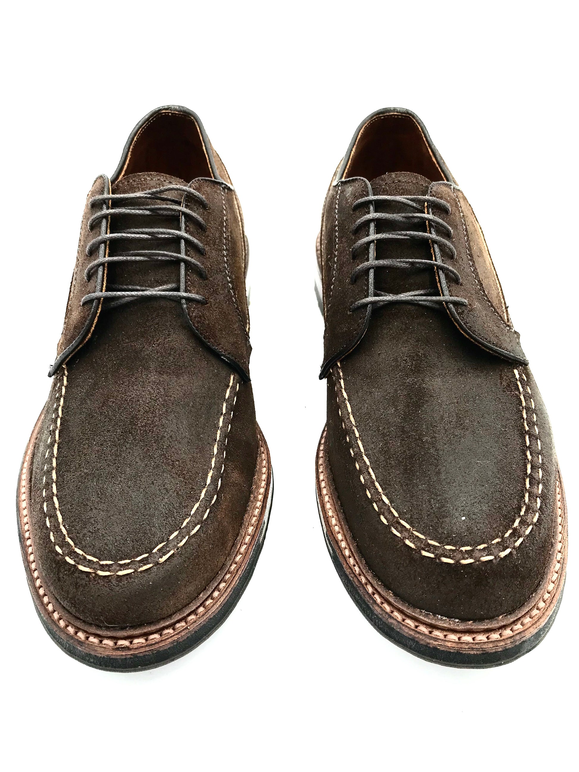 LaRossa Shoe and Alden mocc toe speical make up in tobacco chamois.