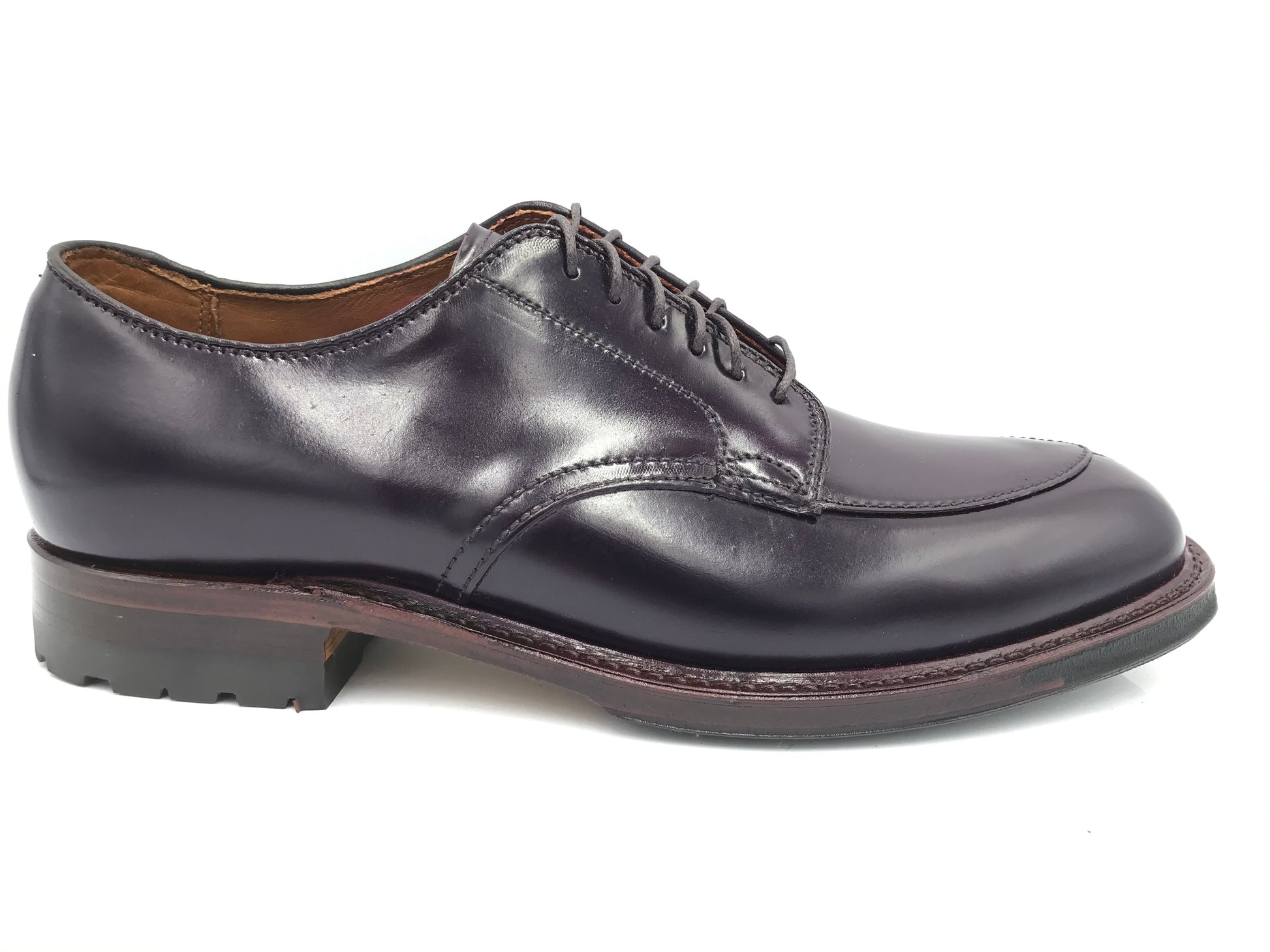 LaRossa Shoe and Alden Shell Cordovan split toed special make up shoe in color 8.