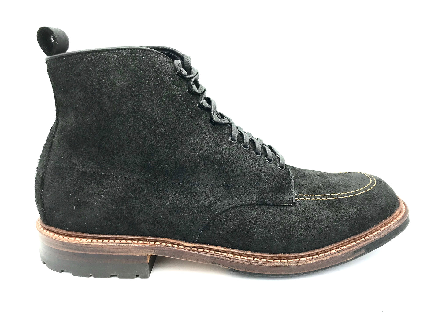 LaRossa Shoe and Alden Indy special make up boot in black chamois.