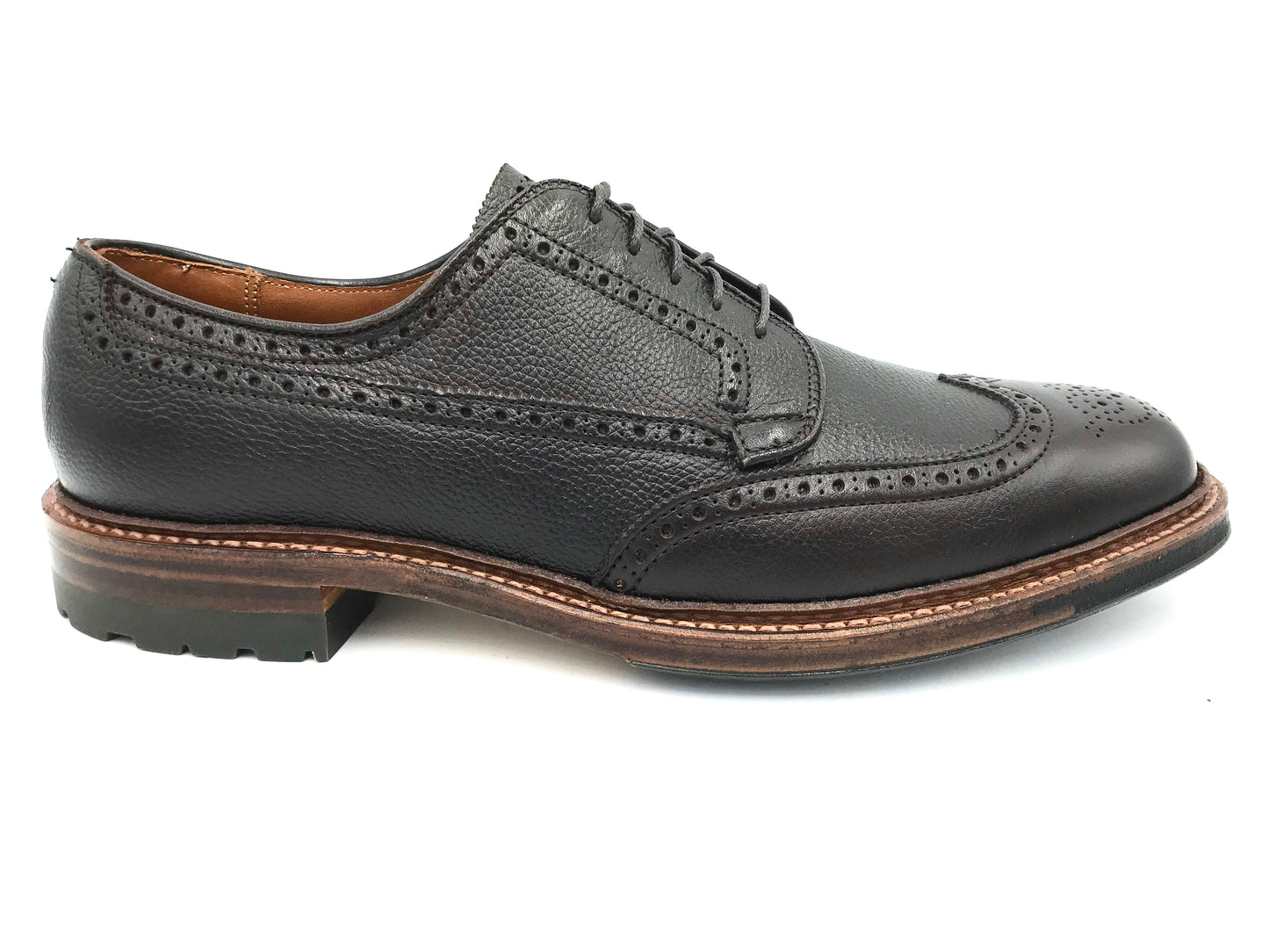 LaRossa Shoe and Alden Wingtip special make up in dark brown regina calf.