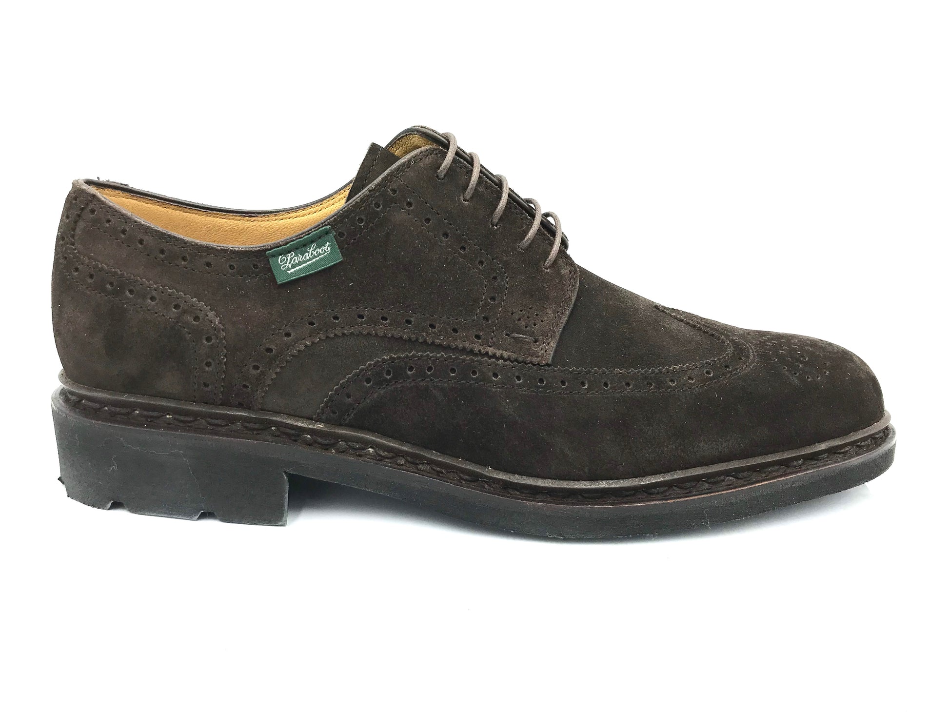 Paraboot Andersen wingtip suede shoes in Velours Congo.