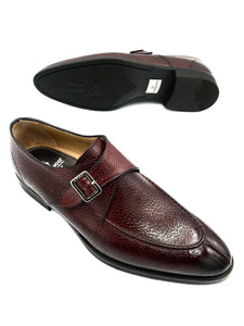 Di Bianco shoes SC542 monk strap in pecarry rust.