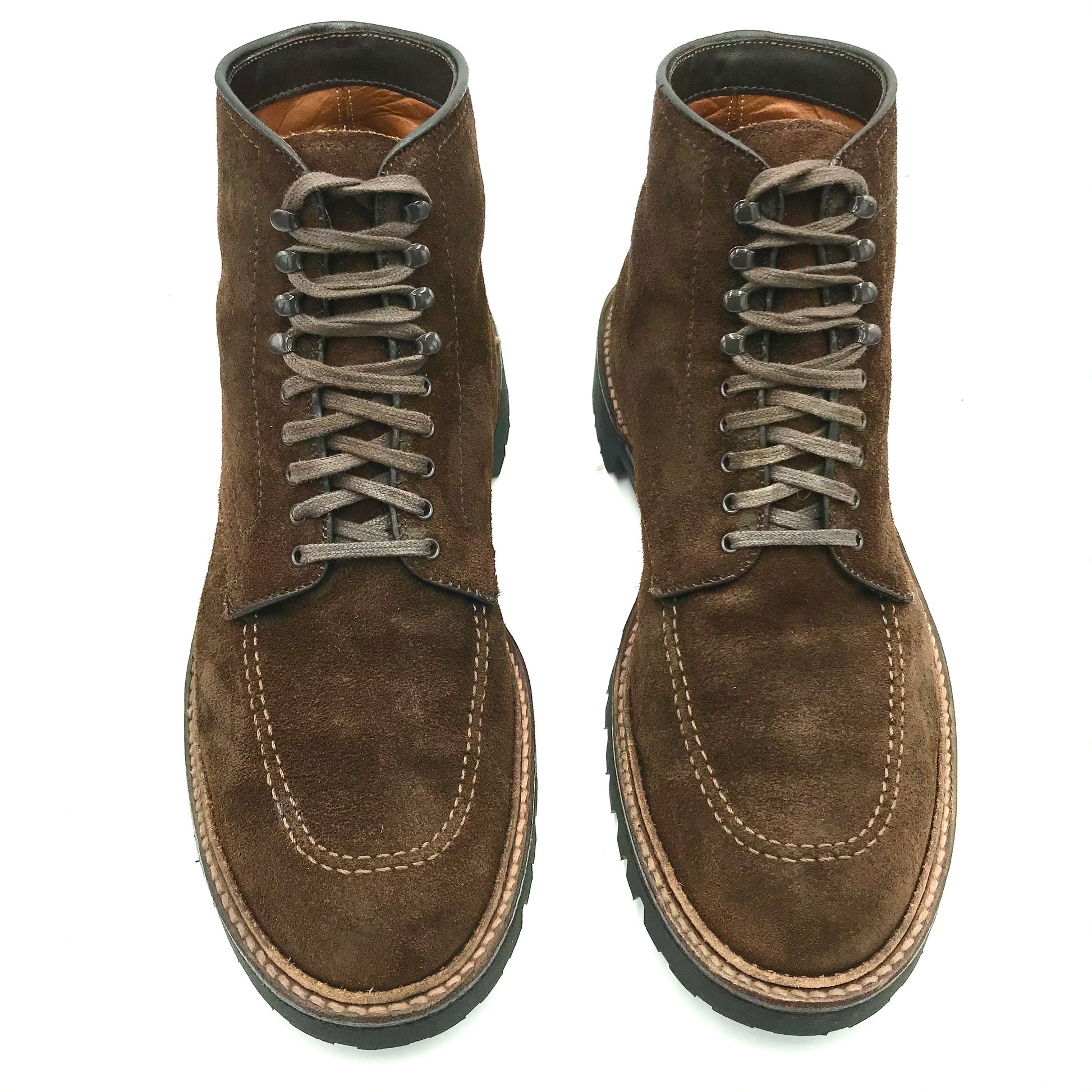 LaRossa Shoe and Alden special make up Indy Boot D1916H in Reverse Tobacco Chamois.