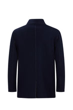 Load image into Gallery viewer, Maurizio Baldassari - Double Face Car Coat Raw Edge in Navy/Grey.

