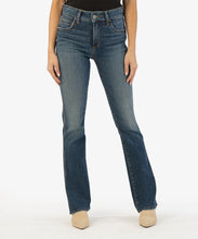 Load image into Gallery viewer, Model wearing Kut From The Kloth - Natalie High Rise Fab Ab Bootcut KP1235MB8 in Allied Wash.
