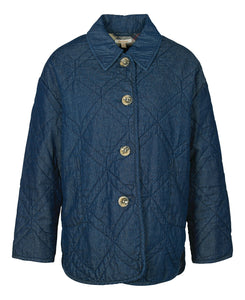 Barbour Denim Barrhead Quilt in Dark Was/Dress Indigo.