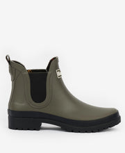 Load image into Gallery viewer, Barbour Mallow Wellington Boot in Dusky Khaki.
