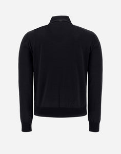 Herno Men's Cardigan in Dark Navy - back.