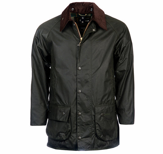 Barbour Beaufort waxed jacket in sage.