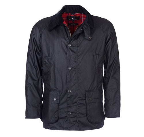 Barbour Ashby waxed jacket in black.