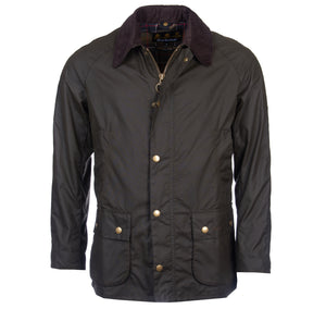 Barbour Ashby waxed jacket in olive.