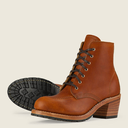 Red Wing Heritage Clara boot in oro legacy leather.