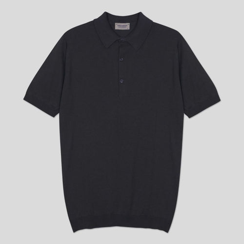 John Smedley - Adrian S/S Polo Shirt in Granite.