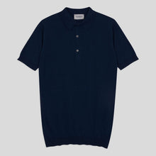 Load image into Gallery viewer, John Smedley - Adrian S/S Polo Shirt in Indigo.
