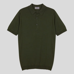 John Smedley - Adrian S/S Polo Shirt in Palm..