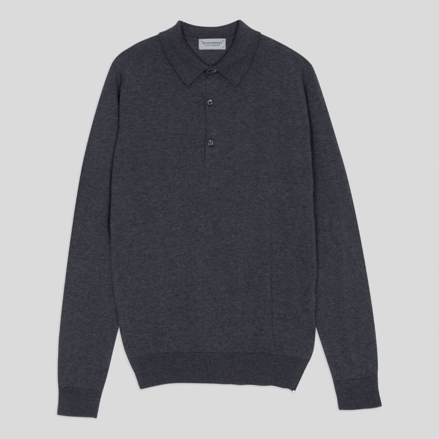 John Smedley - Bradwell L/S Shirt in Charcoal.