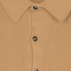 John Smedley Bradwell L/S Shirt in Light Camel.