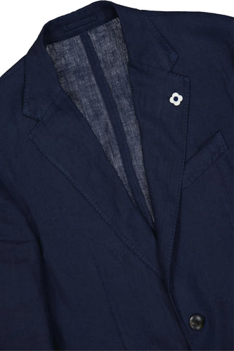 Lardini - Dyed Drop 7 Suit Blazeer in Navy.