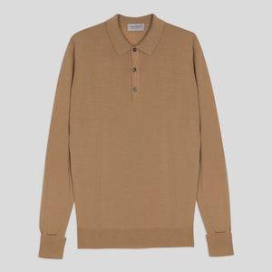 John Smedley - Cotswold L/S Shirt in Light Camel.