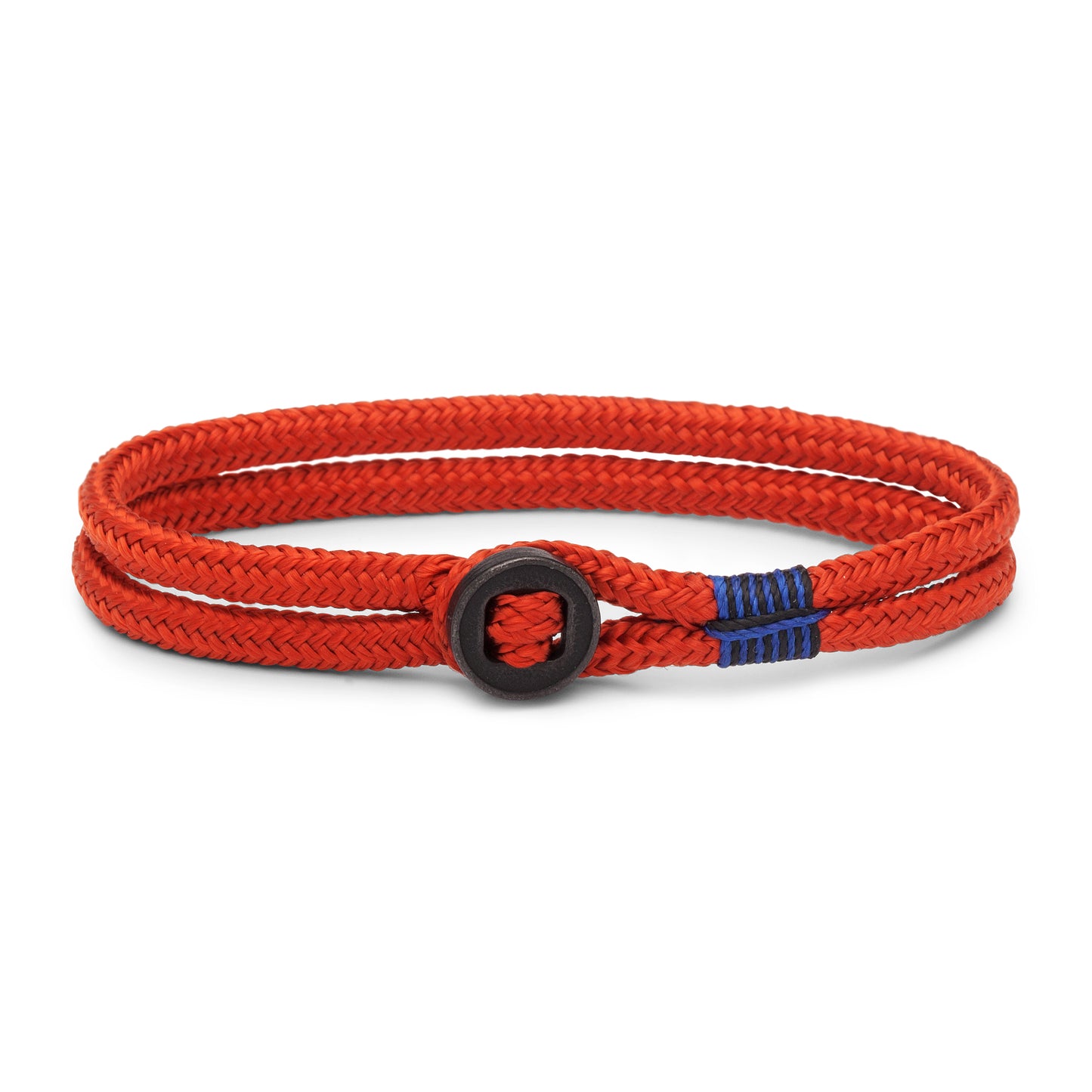 Pig & Hen Don Dino bracelet in coral red with black ring.