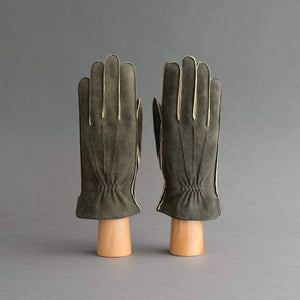 Thomas Riemer - Gentlemen's Sporty Gloves From Walnut Goatskin - Lined with Cashmere in Walnut.