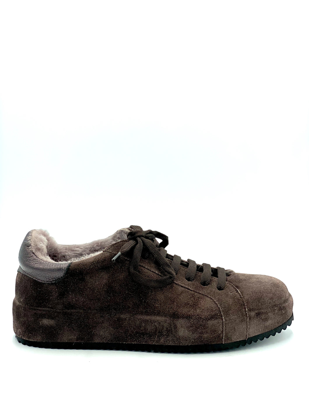 Homers Tennis lace up sneaker in plum suede.