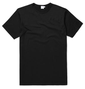 Sunspel - Classic Crew Neck T-Shirt in Black.