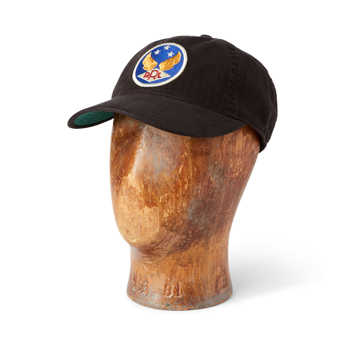 RRL - Winged Cotton Baseball Cap Black.