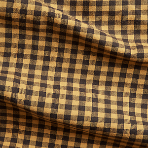 RRL Checked Twill Workshirt in Yellow/Black check.
