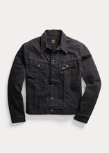 Load image into Gallery viewer, RRL - Worn-In Black Denim Trucker Jacket in Worn-In Black Wash.
