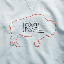 Load image into Gallery viewer, RRL - Long-Sleeve French Terry Double V Buffalo Graphic Crewneck Sweatshirt
