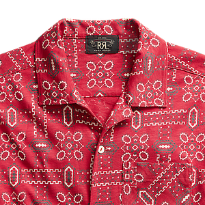 RRL - Short-Sleeve Slub Jersey Cabana Camp Button-Down Knit Shirt