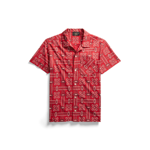 RRL - Short-Sleeve Slub Jersey Cabana Camp Button-Down Knit Shirt
