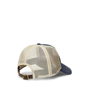 Polo Ralph Lauren - Stretch Twill Classic Sport Trucker Hat with License Plate Emblem in Newport Navy - back.