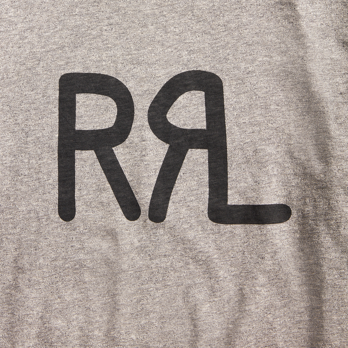 RRL - Short-Sleeve Ranch Brand Logo Cotton Jersey Crewneck Tee Shirt in Heather Grey.