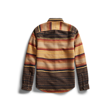 Load image into Gallery viewer,  RRL - Long-Sleeve Cotton Horse-Blanket Stripe Jacquard Matlock Workshirt in Brown Multi - back.
