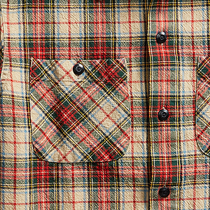 RRL - Long-Sleeve Cotton Plain Weave Tartan Plaid Universal Camp Shirt in Cream Multi.